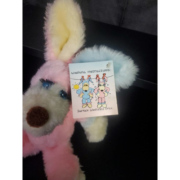 RARE Vintage Francesca Hoerlein 1982 Franland FiFi La Femme Bunny Pups Plush Tag - Picture 4 of 10